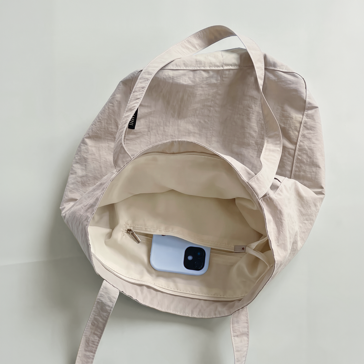 Korean Style Lightweight Casual Beige Tote Bag