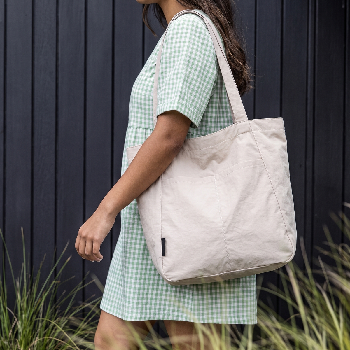 Korean Style Lightweight Casual Beige Tote Bag