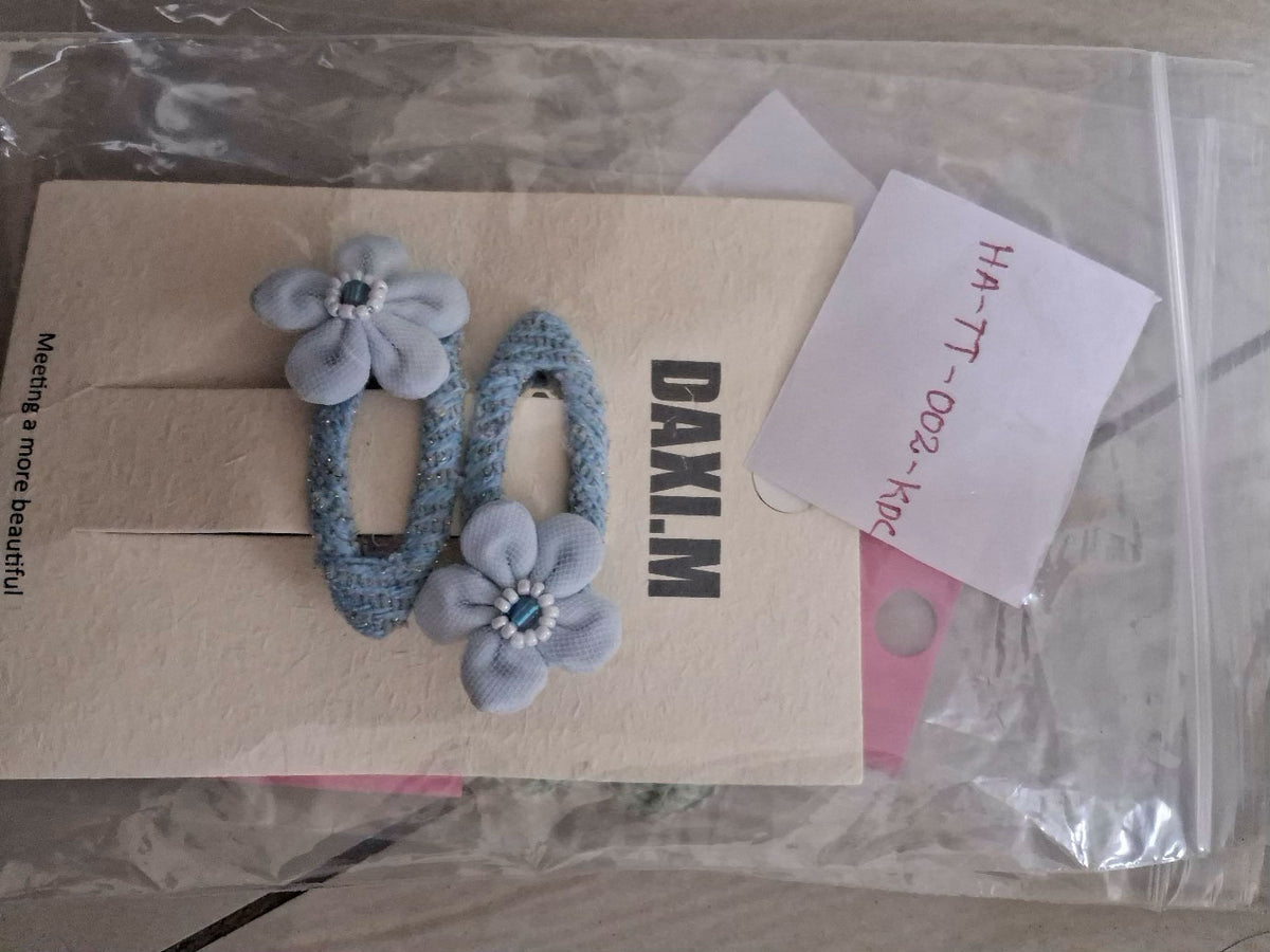 Fabric Flower Tic Tac Hair Clip