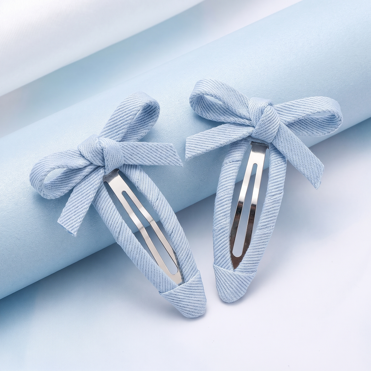 Cute Blue Bowknot Tic Tac Hair Clips